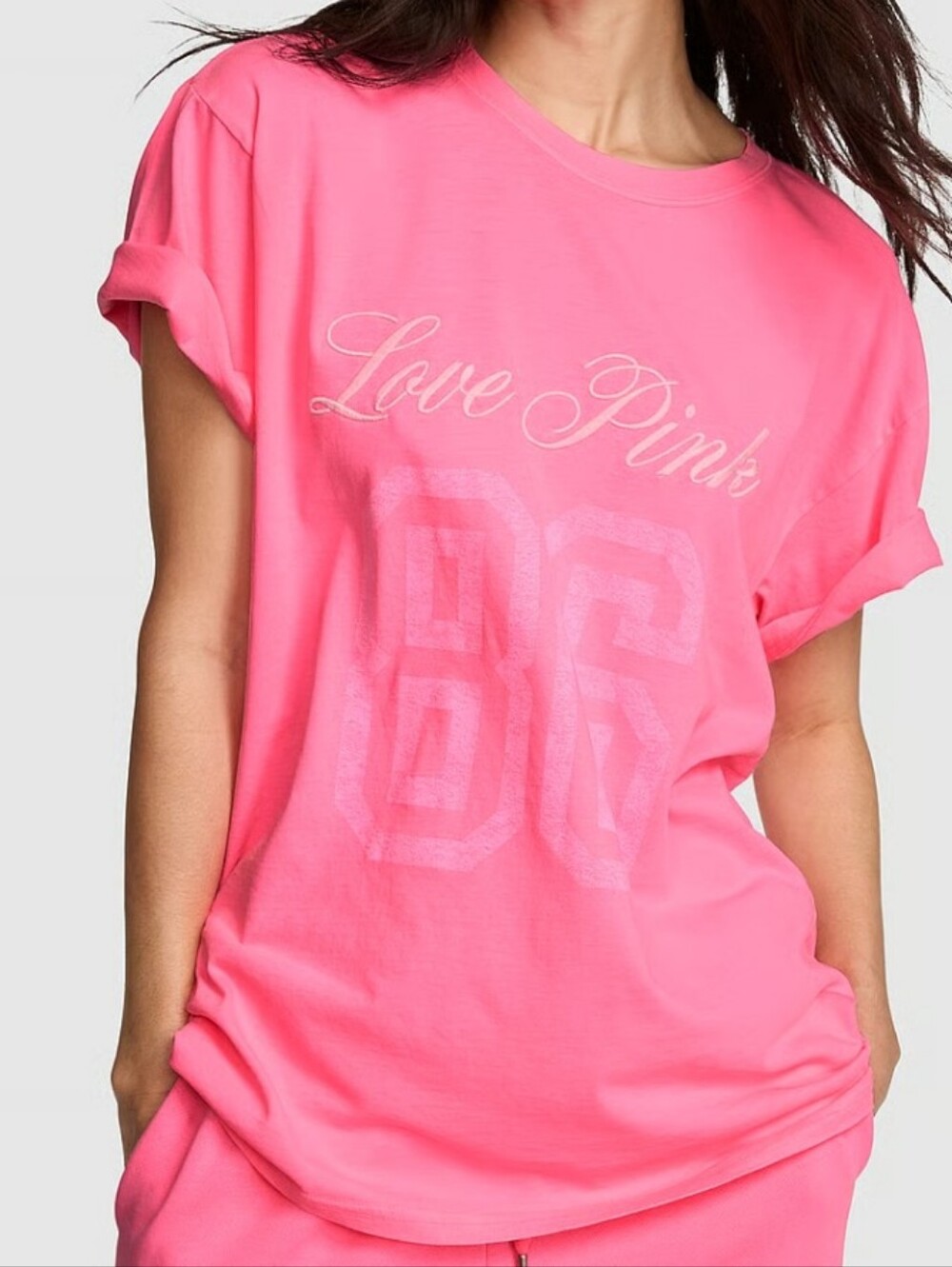 VS PINK Campus Cotton Tee Sz Lg